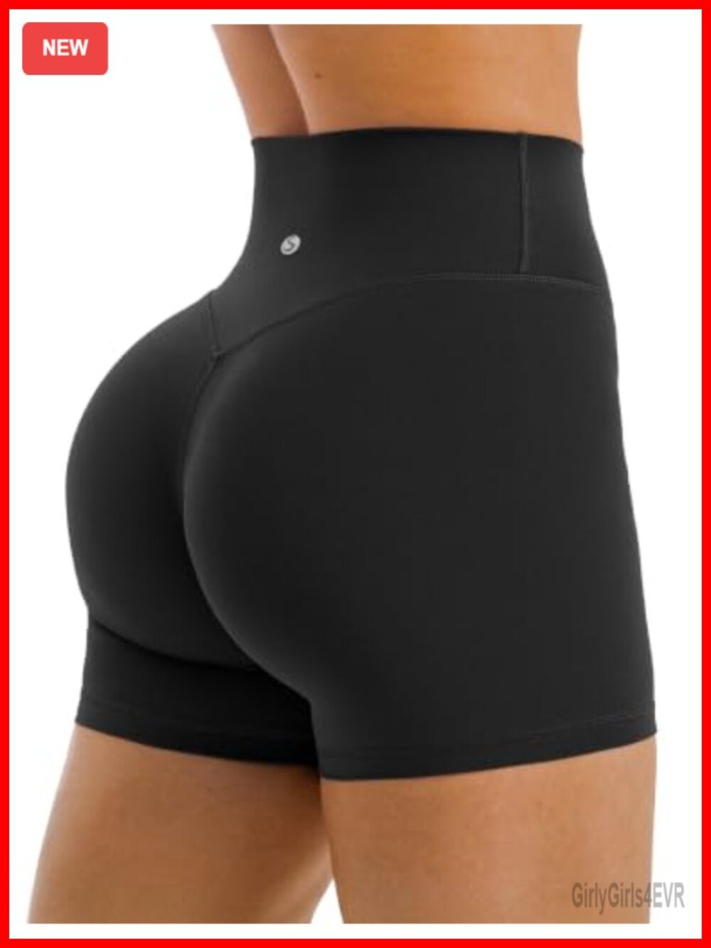 Women's High Waist Scrunch Butt Biker Shorts 4.5" Nylon Spandex Gym